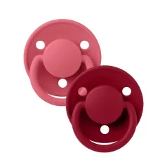 ciuccio de lux - tettarella ciliegia in gomma naturale - corallo e ruby - senza pba, pvc e flatati