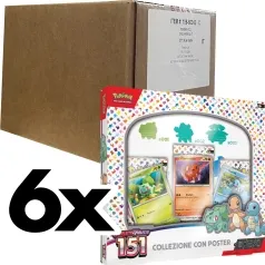 pokemon gcc - scarlatto e violetto 151 - case 6x collezione con poster (ita)