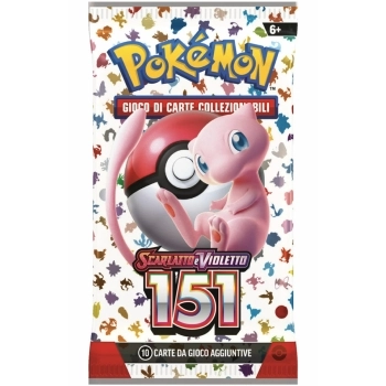 pokemon gcc - scarlatto e violetto 151 - busta singola 10 carte (ita)