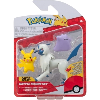 pokemon - battle figure set - pikachu / absol / ditto