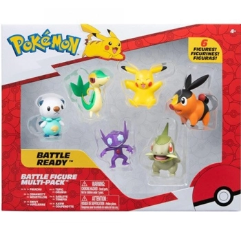 pokemon - battle figure multi-pack - pikachu / tepig / oshawott / sableye / snivy / axew