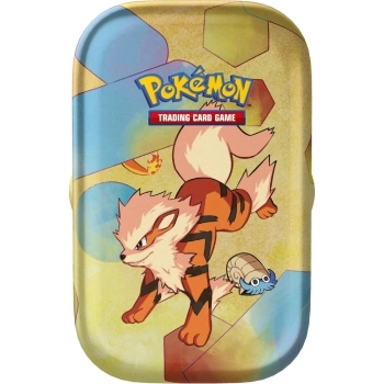 pokemon gcc - scarlatto e violetto 151 - arcanine e omanyte - 1 mini tin da collezione (ita)