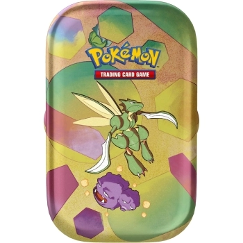 pokemon gcc - scarlatto e violetto 151 - scyther e weezing - 1 mini tin da collezione (ita)