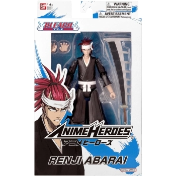 anime heroes - bleach - renji abarai - personaggio 17cm