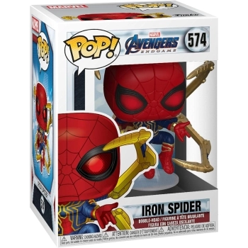 marvel avengers endgame - iron spider with nano gauntlet 9cm - funko pop 574