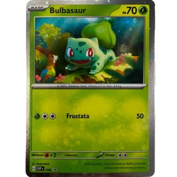 pokemon gcc - scarlatto e violetto 151 - carta promo bulbasaur (ita)