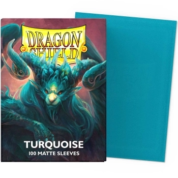 dragon shield standard sleeves - turquoise matte - players' choice  (100 bustine protettive)