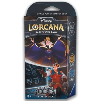 lorcana - rise of the floodborn - la regina cattiva & gaston - starter deck (eng)