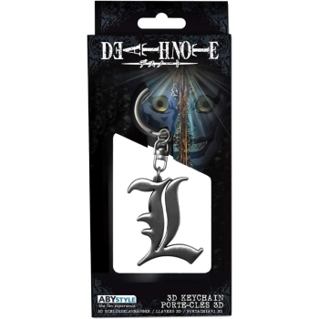 death note - keychain 3d - l symbol