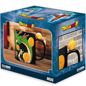 dragon ball super - tazza con manico 3d 460ml - shenron e sfere del drago