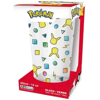 pokemon - bicchiere large 400ml - pikachu pattern