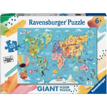 alla scoperta del mondo - puzzle da pavimento 125 pezzi