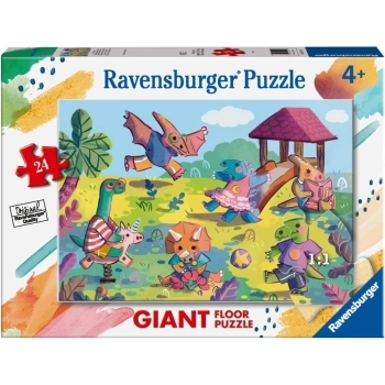 dinosauri al parco giochi - puzzle da pavimento 24 pezzi