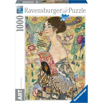 klimt: dama con ventaglio - puzzle 1000 pezzi