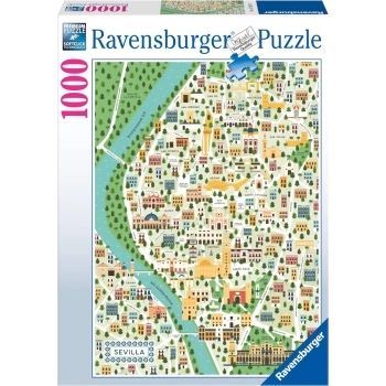 mappa di siviglia - puzzle 1000 pezzi