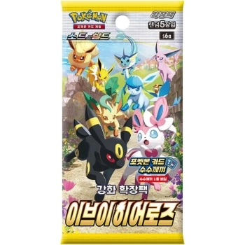 pokemon gcc - pokemon spada e scudo - eevee heroes s6a - bustina singola 5 carte (kor)