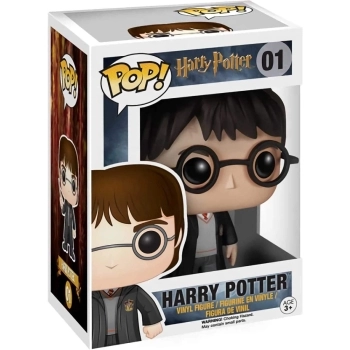 harry potter - harry potter con uniforme e bacchetta 9cm - funko pop 01