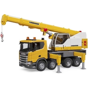 scania super 560r camion con gru liebherr con luci e suoni