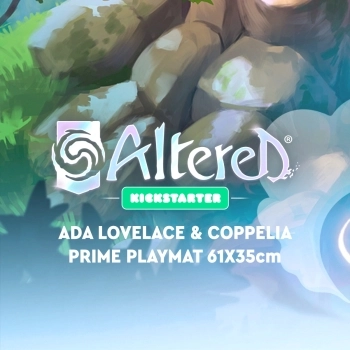 altered - ada lovelace & coppelia - prime playmat 61x35cm - kickstarter limited etition