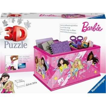 contenitore portaoggetti barbie - puzzle 3d