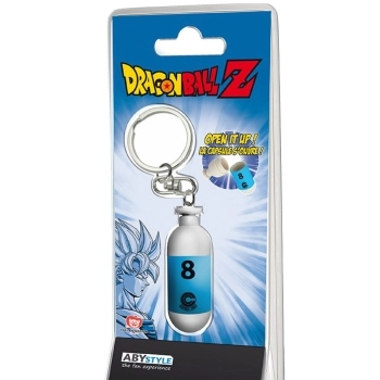 dragon ball - keychain 3d - blue plastic capsule