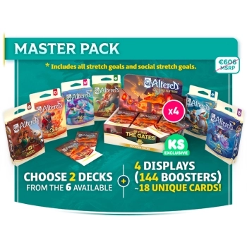 altered - master pack - 2 starter deck , 4 box - kickstarter exclusive (inglese)