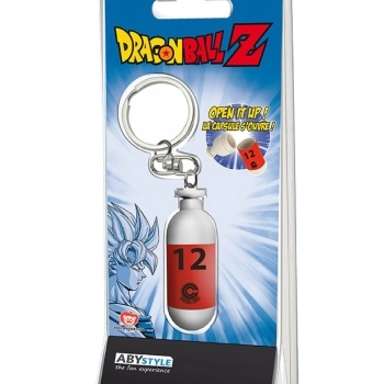 dragon ball - keychain 3d - red plastic capsule