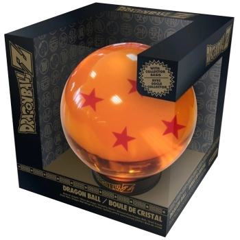 dragon ball - sfera di cristallo 75mm - 4 stelle + base