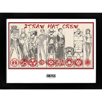 one piece - framed print - straw hat crew (30x40cm)