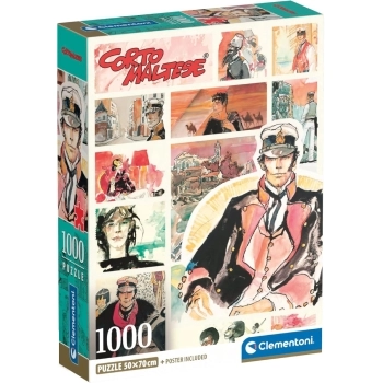 corto maltese - puzzle compact + poster - puzzle 1000 pezzi