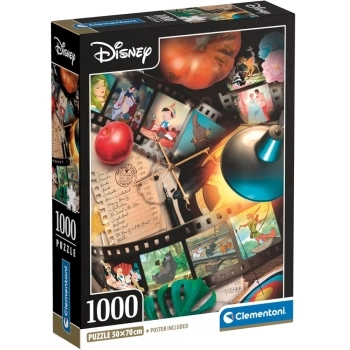 disney classic movies - puzzle compact + poster - puzzle 1000 pezzi