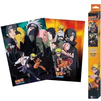 naruto shippuden - set 2 chibi poster 52x38cm - ninja