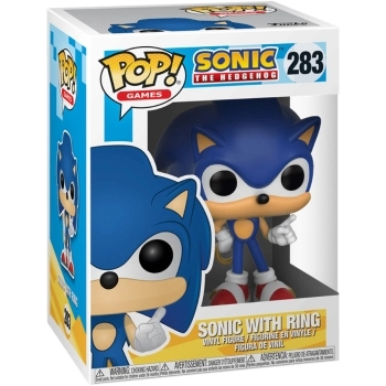 sonic the hedgehog - sonic with ring 9cm - funko pop 283