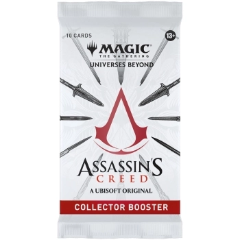 magic the gathering - universes beyond: assassins' creed - collector booster - bustina singola 10 carte (eng)