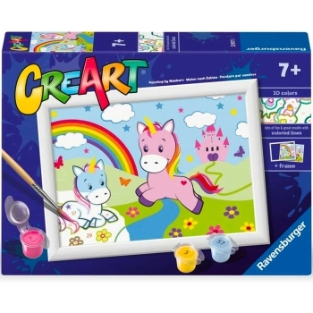 creart - unicorno con arcobaleno