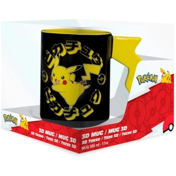 pokemon - tazza 3d - fulmini di pikachu