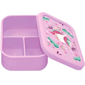 lunch box in silicone - unicorno