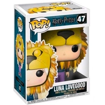 harry potter - luna lovegood with lion head 9cm - funko pop 47