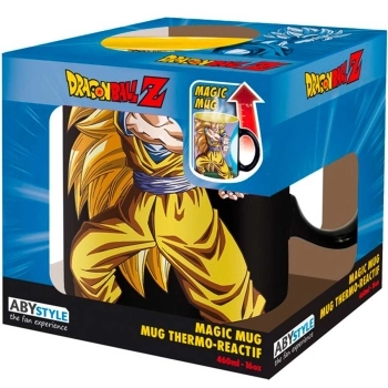 dragon ball z - tazza heat change 460ml - goku & kamehameha