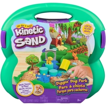 kinetic sand - parco gioco dei cuccioli - sabbia cinetica 680g