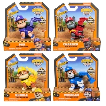 paw patrol rubble and crew - action pup assortito