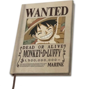one piece - notebook  a5 - wanted luffy