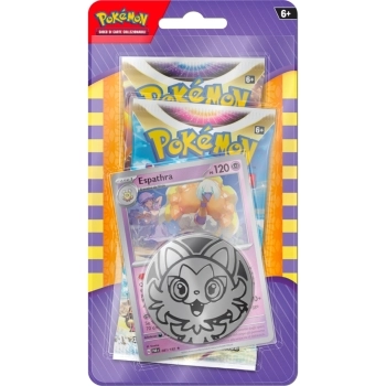 pokemon blister espathra - 2 bustine + 1 moneta (ita)