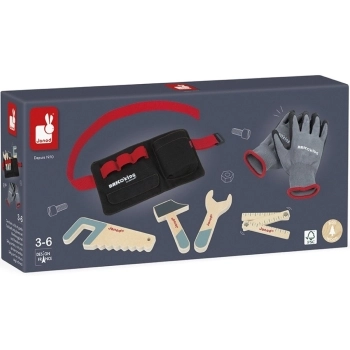 set guanti e cintura degli attrezzi