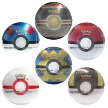 pokemon - poke ball tin da collezione - modello assortito