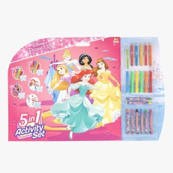 disney princess - 5 in 1 set da colorare