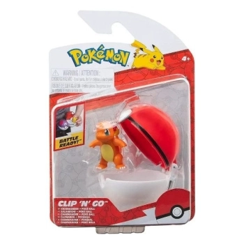 pokemon - clip n go - charmander & poke ball