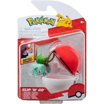 pokemon - clip n go - bulbasaur & poke ball