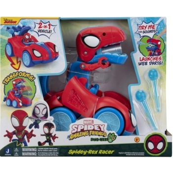 spidey veicolo transformer t-rex racer