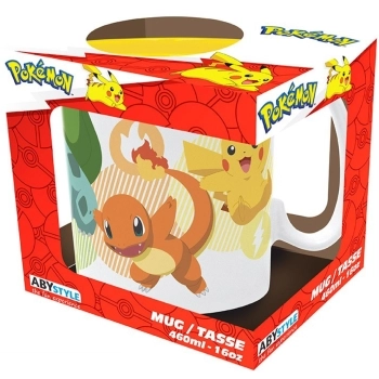 pokemon - tazza 460ml - pikachu & starters
